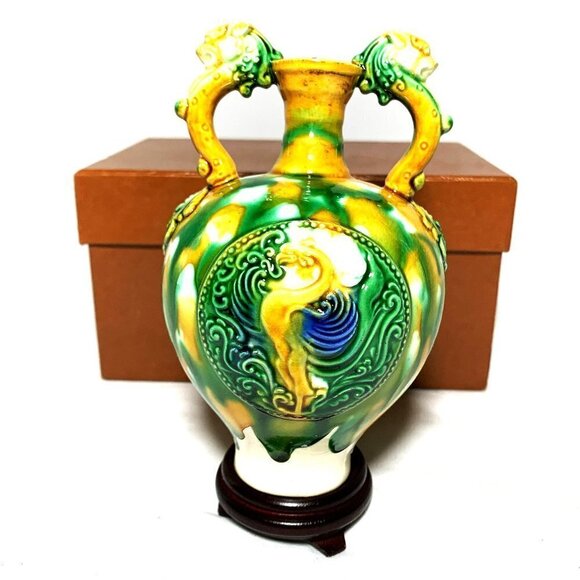 Other - Three-Color Glaze Pottery Of The Tang Dynasty Vase